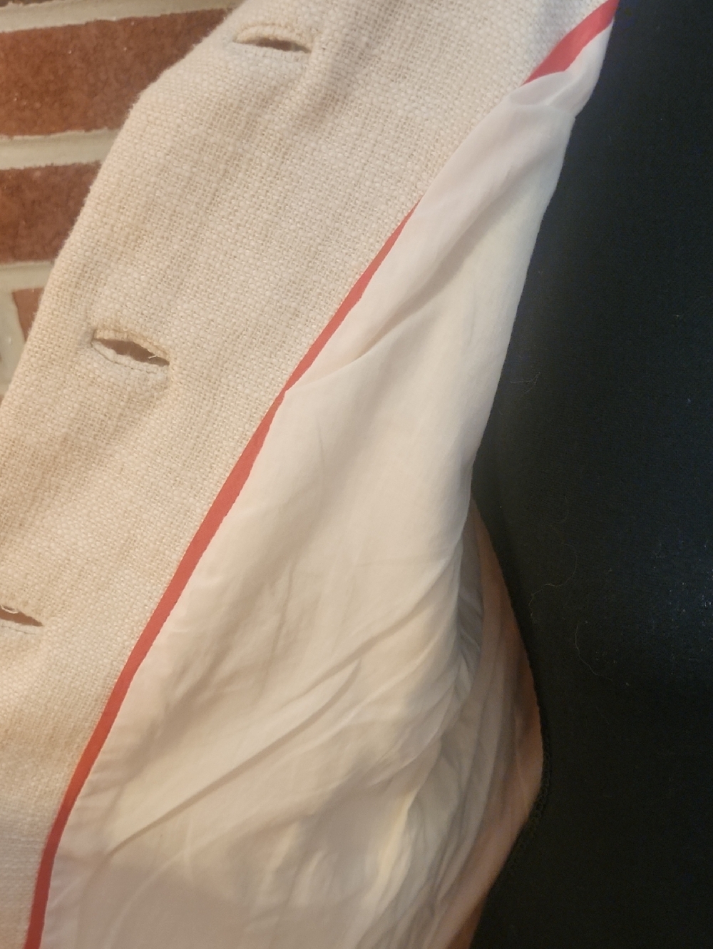 J. Crew Cream Textured Button Jacket, Size 2 - Picture 7 of 11